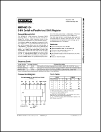 datasheet for MM74HC164M by Fairchild Semiconductor