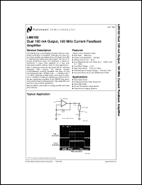 datasheet for LM6182IMX by 