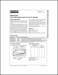 datasheet for MM74HC259MTCX by Fairchild Semiconductor