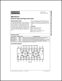 datasheet for MM74HC273WM by Fairchild Semiconductor