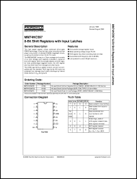 datasheet for MM74HC597N by Fairchild Semiconductor