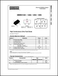 datasheet for MMBD1205 by Fairchild Semiconductor