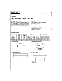 datasheet for NC7S08P5X by Fairchild Semiconductor