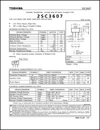 datasheet for 2SC3607 by Toshiba
