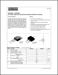 datasheet for NDP4060L by Fairchild Semiconductor