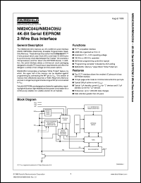 datasheet for NM24C04ULEM8 by Fairchild Semiconductor