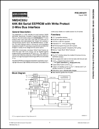 datasheet for NM24C65UFLZEM8X by Fairchild Semiconductor