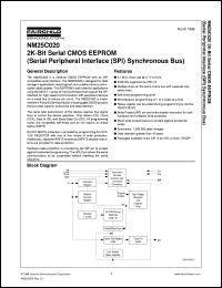 datasheet for NM25C020LZEM8X by Fairchild Semiconductor