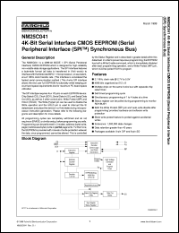 datasheet for NM25C041M8 by Fairchild Semiconductor