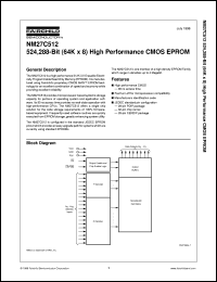 datasheet for NM27C512Q70 by Fairchild Semiconductor