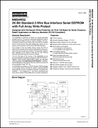 datasheet for NM34W02ULM8X by Fairchild Semiconductor