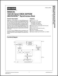 datasheet for NM93C46XLZM8 by Fairchild Semiconductor