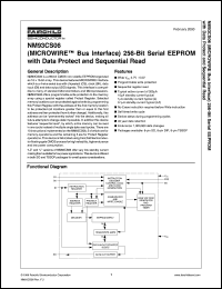 datasheet for NM93CS06M8X by Fairchild Semiconductor