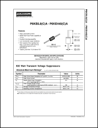 datasheet for P6KE11A by Fairchild Semiconductor