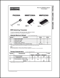 datasheet for PN2369A by Fairchild Semiconductor