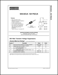 datasheet for SA43A by Fairchild Semiconductor