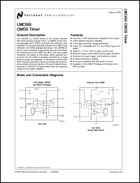 datasheet for LMC555CBPX by 