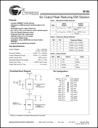 datasheet for W184 by Cypress Semiconductor