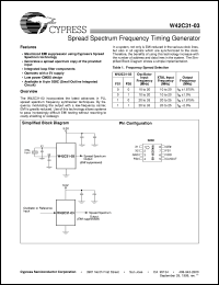 datasheet for W42C31-03 by Cypress Semiconductor