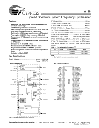 datasheet for W158H by Cypress Semiconductor