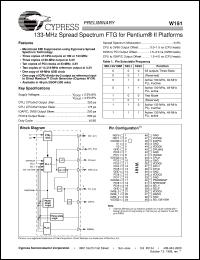 datasheet for W161H by Cypress Semiconductor