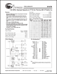 datasheet for W167BH by Cypress Semiconductor