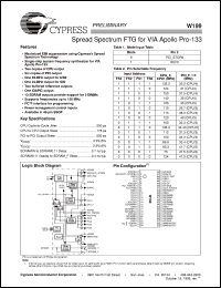 datasheet for W199H by Cypress Semiconductor
