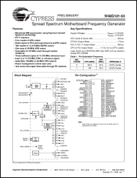 datasheet for W48S101-04H by Cypress Semiconductor