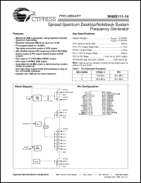 datasheet for W48S111-14G by Cypress Semiconductor