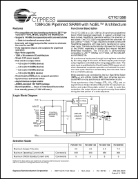 datasheet for CY7C1350-100AC by Cypress Semiconductor