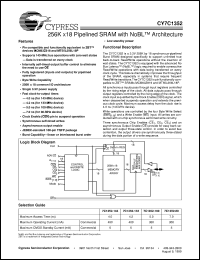 datasheet for CY7C1352-100AC by Cypress Semiconductor