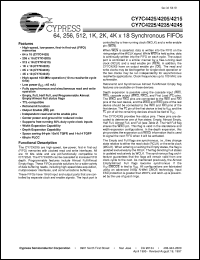datasheet for CY7C4425-10ACT by Cypress Semiconductor