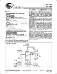 datasheet for CY7C4255-10AC by Cypress Semiconductor