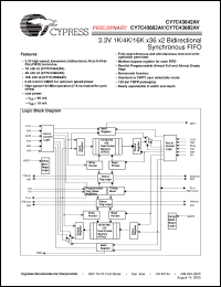 datasheet for CY7C43642AV-10AC by Cypress Semiconductor