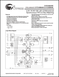 datasheet for CY7C43644AV-10AC by Cypress Semiconductor