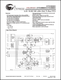 datasheet for CY7C43646AV-10AC by Cypress Semiconductor