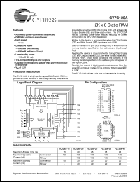 datasheet for CY7C128A-25DMB by Cypress Semiconductor