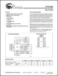 datasheet for CY7C168A-15PC by Cypress Semiconductor