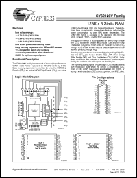 datasheet for CY62128V-70ZC by Cypress Semiconductor