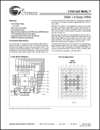 datasheet for CY62136VL-70BAI by Cypress Semiconductor