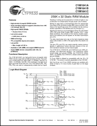 datasheet for CYM1841APZ-20C by Cypress Semiconductor