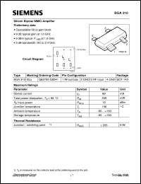 datasheet for BGA310 by Infineon (formely Siemens)