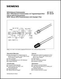 datasheet for BP103B-4 by Infineon (formely Siemens)