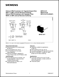 datasheet for BPW34F by Infineon (formely Siemens)