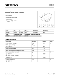 datasheet for BSS87 by Infineon (formely Siemens)