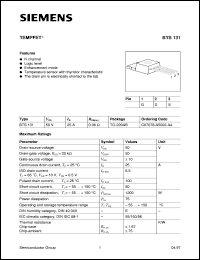 datasheet for BTS131 by Infineon (formely Siemens)