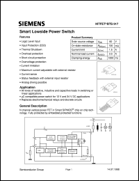 datasheet for BTS917 by Infineon (formely Siemens)