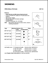 datasheet for BXY43-FPP by Infineon (formely Siemens)