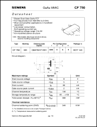 datasheet for CF750 by Infineon (formely Siemens)