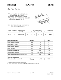 datasheet for CLY2 by Infineon (formely Siemens)